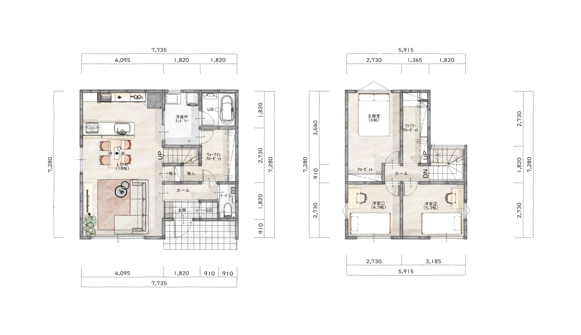 忙しくても家の中はスッキリしたい。共働きに優しい家事ラク回遊動線の家。【岡山市南区松浜町 4号地】分譲住宅