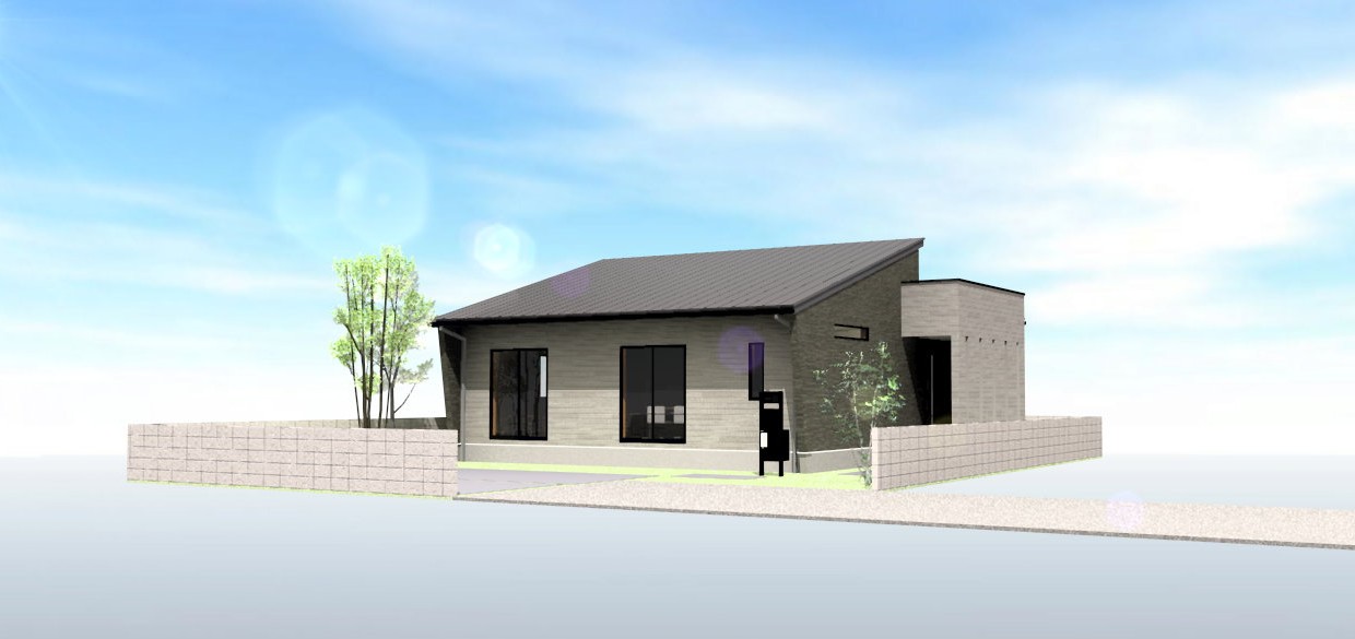 LB氷上　B号地　モデルハウス(建築中)