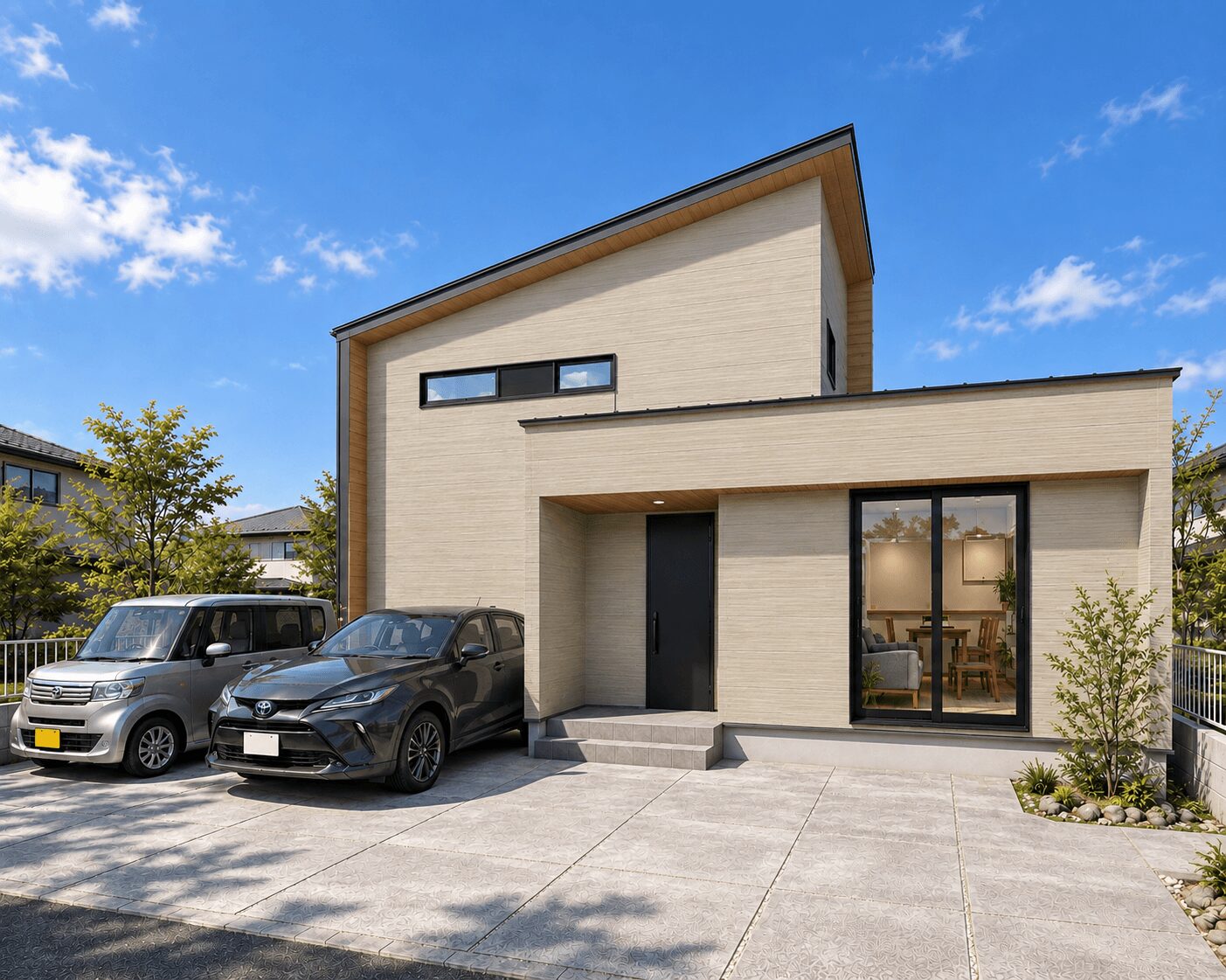 建築中｜1階に暮らしをまとめた、将来まで住みやすい3LDK｜高屋