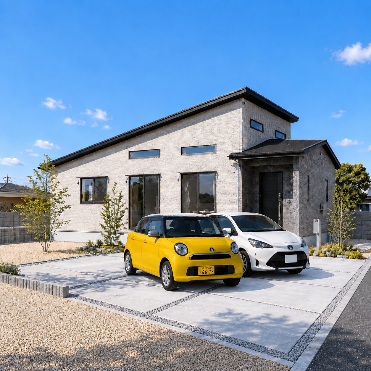 庭も、小屋裏も、好きなことに使える平屋｜LB平木 G号地 モデルハウス（建築中）