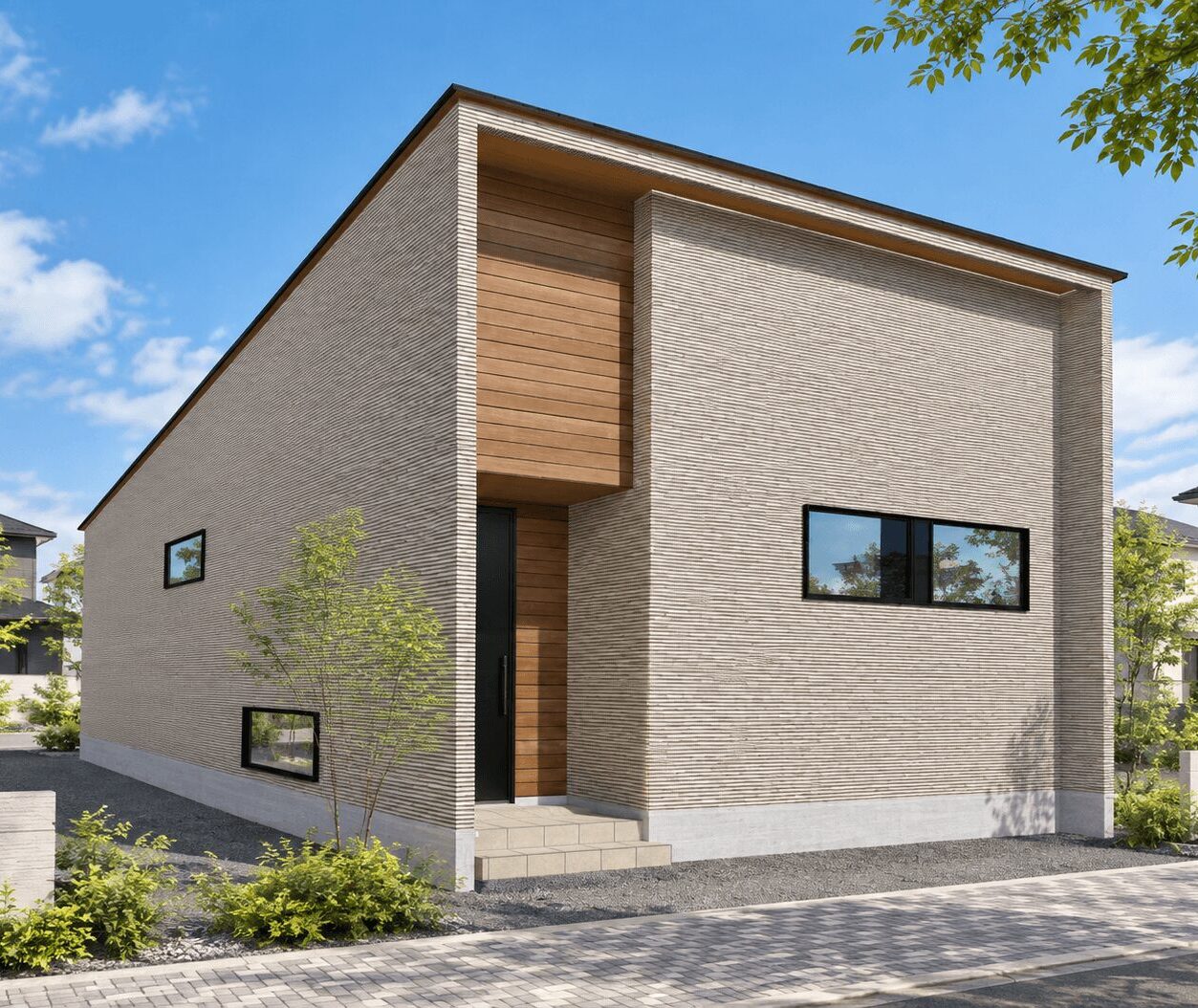 建築中｜約20帖LDKと2つの回遊動線。家事がしやすい3LDK平屋｜青江4号地