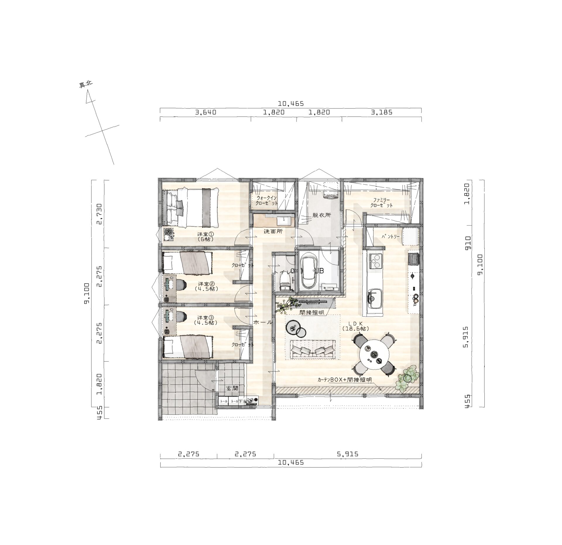 建築中|広さも住みやすさも。土地66坪超の理想の平屋。|岡山市南区築港緑町